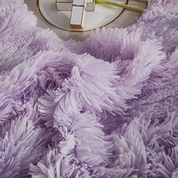 Shaggy Fluffy Faux Fur Duvet Cover Set Button Closure Velvety Bedding Se… - Picture 5 of 14